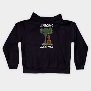 Strong together overcome hurdles in a team bond! Kids Hoodie
